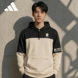 adidas 男女运动neo情侣连帽卫衣舒适透气宽松套HD7092 白色 L