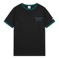 Champion 纯棉圆领短袖T恤 黑色 L