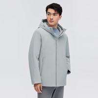 波司登 90鹅绒 连帽短款加厚 云烟灰 XL 男士羽绒服