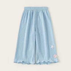 insbobo 女童裤子夏季儿童好看阔腿裤女宝长裤休闲裤女孩直筒裤夏装