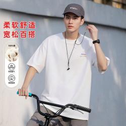李宁 纯棉透气 宽松短袖T恤