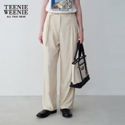 TEENIE WEENIE 简约时尚高腰宽松直筒裤 赠腰带