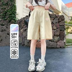 小猪班纳 女童短裤夏季夏装UPF50+薄裤子中大童半裤潮