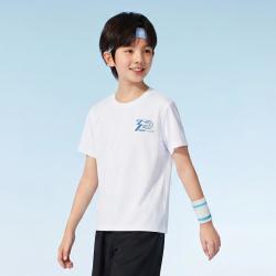 361° 儿童夏款透气男童中大童短T时尚简约小童短袖针织衫