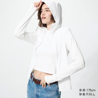 优衣库 女士 AIRism 高弹力防紫外线拉链连帽开衫 483281