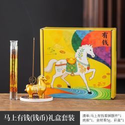 棠门 招财香插茶台摆件