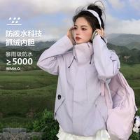啄木鸟 三合一冲锋衣 防风防水 白藤紫 XL 男装外套