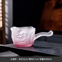 棠门 耐热家用荷塘月色侧把公杯
