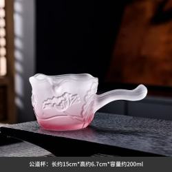 棠门 耐热家用荷塘月色侧把公杯