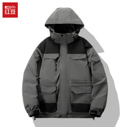 Hodo 新款鸭绒连帽羽绒服休闲风潮流短款保暖外套 灰色 S 165/84A