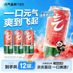 元气森林 西瓜味气泡水330mL*12罐