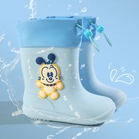 闪娇 巴布豆儿童雨鞋男童女童宝宝雨靴女孩幼儿园上学防滑束口轻便水鞋