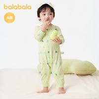 巴拉巴拉 balaOne婴儿连体衣宝宝睡衣新生儿爬服哈衣全棉两件装萌 绿色调-209325133202 59cm