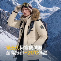 波司登 极寒鹅绒加厚连帽大毛领短款羽绒服