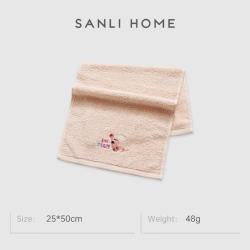 SANLI 刺绣纯棉儿童毛巾48g 25*50cm