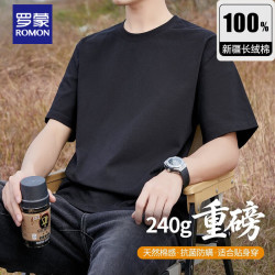 罗蒙 纯棉T恤男短袖