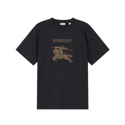 BURBERRY 男士徽标刺绣圆领短袖T恤 8119005