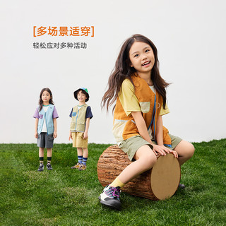 巴布豆 三防轻量多袋工装马甲 南瓜橘 110cm