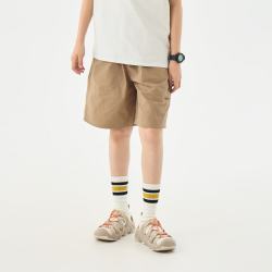 蜜扑 【新品】夏季儿童短裤户外休闲裤男女童工装裤百搭透气宽松裤子潮 卡其色 170