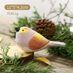 1 木制儿童玩具现货木质摆件装饰品礼品办公室客厅diy摆件 粉麻雀.