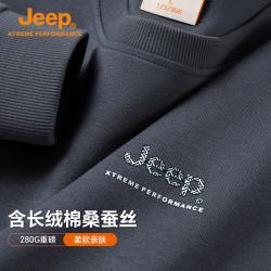 吉普 圆领卫衣男秋冬280G重磅亲肤上衣
