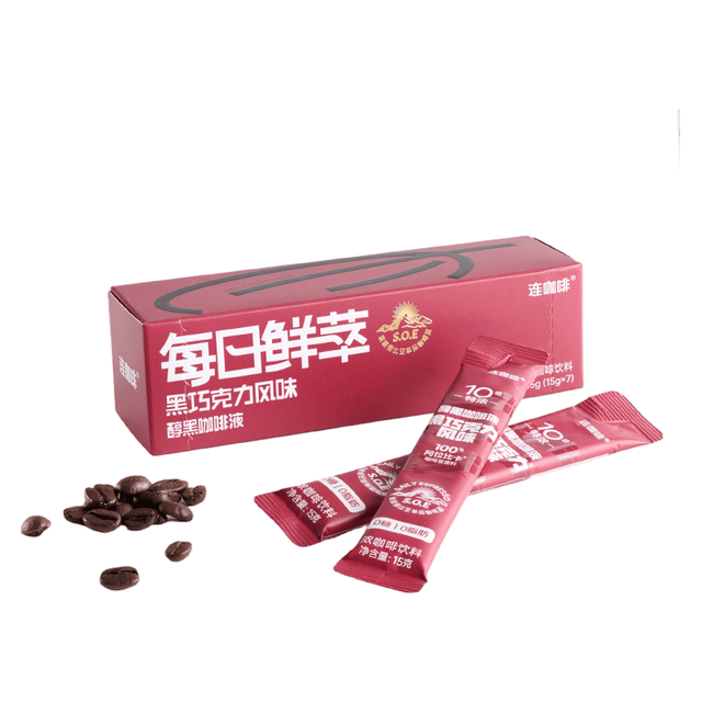 连咖啡 每日鲜萃 黑巧克力风味15g*7条