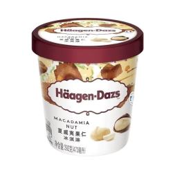 哈根达斯 Haagen-Dazs）24大桶哈根达斯冰淇淋473ml巧克力草莓香草392g雪糕多规格可选 夏威夷果仁口味473ml 4桶家庭装