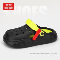盛速王 男士夏季新款洞洞鞋休闲拖鞋 黑绿 P240MTX499 44-45