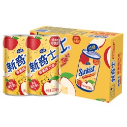 屈臣氏 非人哉新奇士赵公明联名苹果醋汽水200ml*24罐