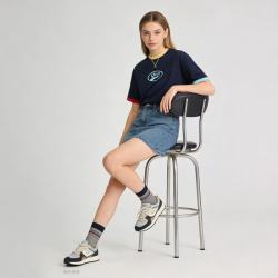 Gap 男女同款 纯棉袖口撞色logo短袖T恤 多色可选 868224/866079