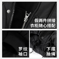 雪中飞 女士连帽防风保暖羽绒服 黑色 M(165)