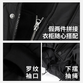 雪中飞 女士连帽防风保暖羽绒服 黑色 M(165)