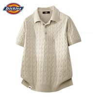 Dickies 老钱风短袖POLO衫男士2026夏季新款宽松休闲高级五分半截上衣服装