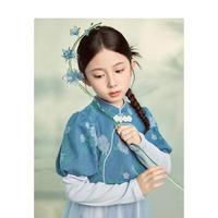Mini Peace 太平鸟童装女童连衣裙秋中式牛仔公主裙