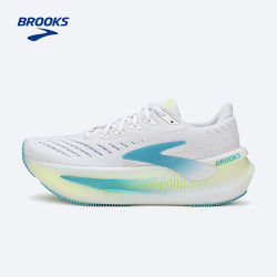 BROOKS Glycerin 甘油 Max 2 超级甘油2跑鞋男款缓震跑步鞋运动鞋厚底 白色/伊帕内玛蓝/荧光黄绿 41