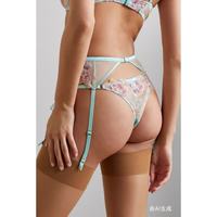 Fleur du Mal 女刺绣绢网吊袜腰带