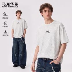 马克华菲 重磅炒色染短袖t恤