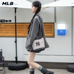 MLB 章若楠同款包包女包水桶包休闲斜挎包女士单肩包生日礼物 纽约洋基队/黑色 F