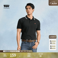 Levi's 冰酷系列26年春夏新款男士凉感美式复古针织短袖Polo衫 黑色 XL