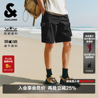 杰克琼斯 杰克·琼斯(JACK&JONES)26年工装短裤夏季男装大口袋短裤外穿休闲五分裤 E40黑色 L (180)