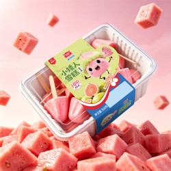 美登高 小矮人冰淇淋 芭乐口味雪泥冰沙雪糕360g/盒 添加HPP芭乐原浆