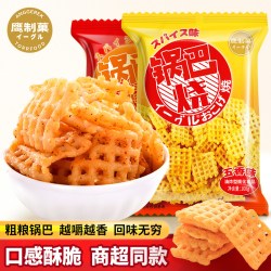 鹰制果 鹅制菓锅巴烧 108g*5袋 五香味 麻辣味 膨化休闲零食