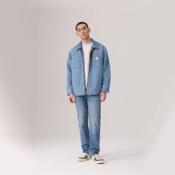Levi's 美式工装巴恩风男士休闲双面外套003B1 晴山蓝/栗色 L