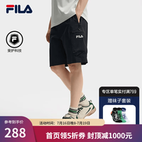 FILA 官方男士梭织五分裤2025秋季新款简约时尚舒适休闲短裤 传奇蓝-NV M 170/80A/M