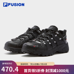 FILA FUSION斐乐潮牌女鞋COMO X WE机能潮鞋加绒跑步鞋 黑-BK 36