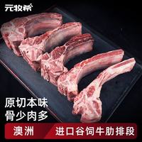 元牧希 进口澳洲原切牛肋排段 净重4斤 手抓肋排聚会火锅食材牛肉生鲜