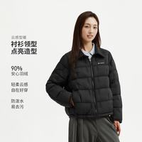 坦博尔 TB62350266 衬衫领轻薄短款 黑色 S 160/84A 女士羽绒服