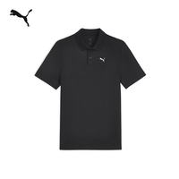 PUMA 吸湿速干修身短袖Polo衫男女情侣商务黑色运动上衣528700 黑色-71 L (180/100A)
