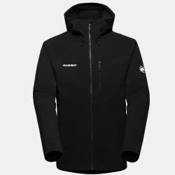 MAMMUT Ultimate Comfort 徒步旅行连帽防风透气长袖软壳衣 XL 炭灰色