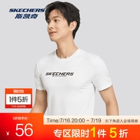 斯凯奇 男士短袖衫休闲百搭P225M294 亮白色/0019 L
